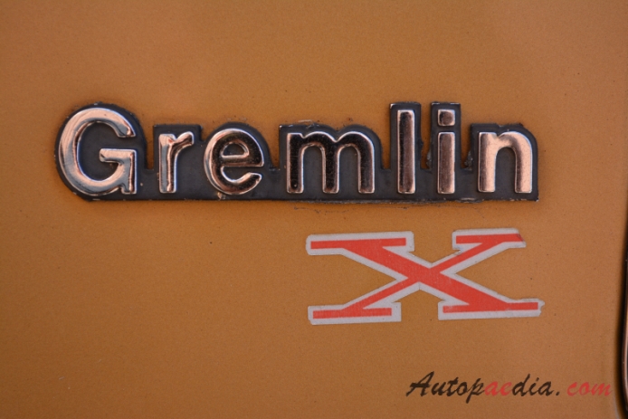 AMC Gremlin 1970-1978 (1976 Gremlin X hatchback 2d), rear emblem  
