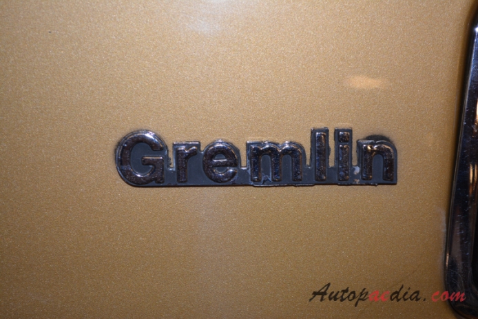 AMC Gremlin 1970-1978 (1976 Gremlin X hatchback 2d), rear emblem  