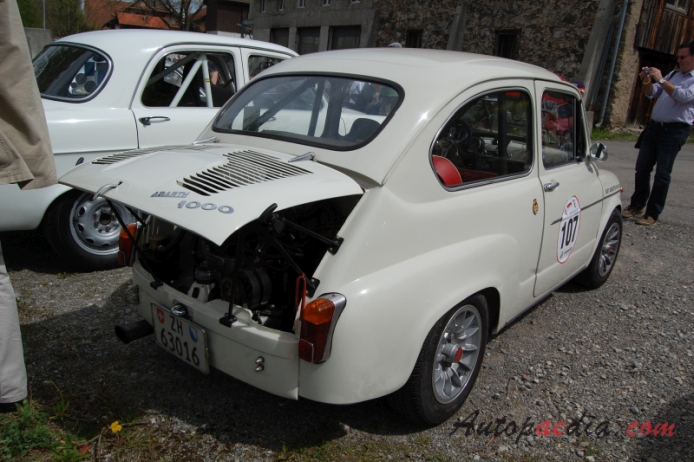 Fiat Abarth 1000 TC berlina corsa 1965-1967 (1966), right rear view