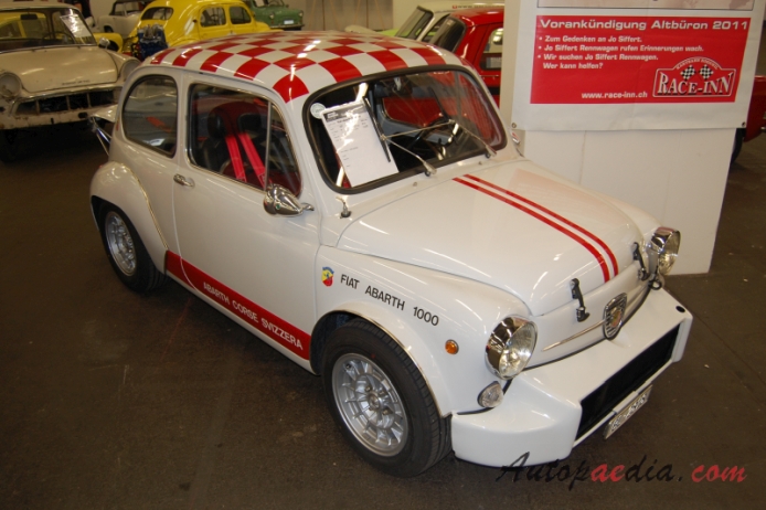 Fiat Abarth 1000 TC berlina corsa 1965-1967 (1967), right front view