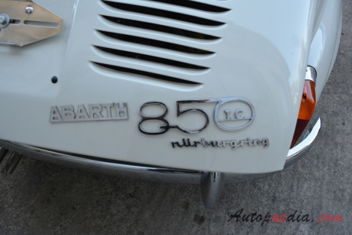 Fiat Abarth 850 TC 1960-1967 (1962 850 TC Nürburgring), rear emblem  