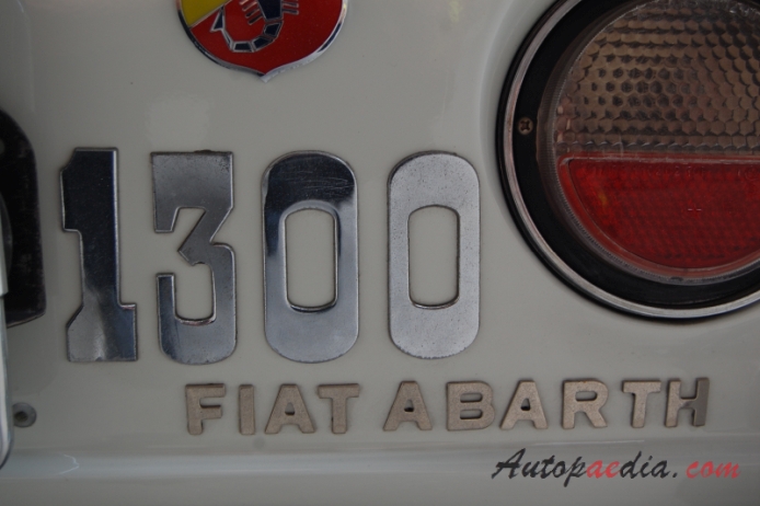 Fiat Abarth 1300/124 OT Coupé 1966-1970 (1968-1970 2. series), emblemat tył 