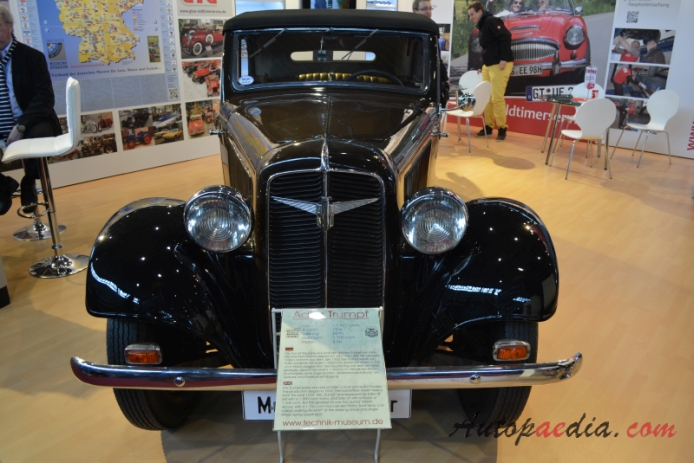 Adler Trumpf 1932-1938 (1936 1.7 AV cabriolet 2d), przód