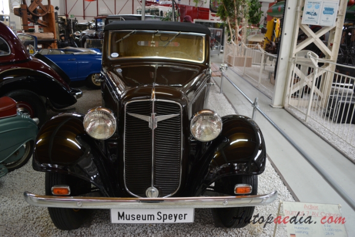 Adler Trumpf 1932-1938 (1936 1.7 AV cabriolet 2d), front view
