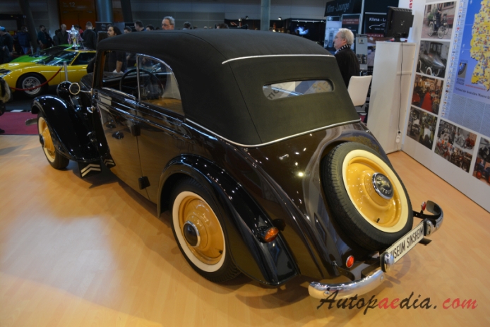 Adler Trumpf 1932-1938 (1936 1.7 AV cabriolet 2d), lewy tył