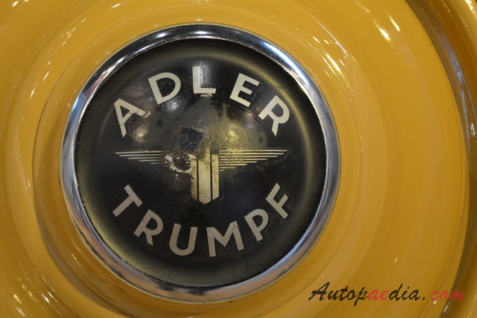 Adler Trumpf 1932-1938 (1936 1.7 AV cabriolet 2d), rear emblem  