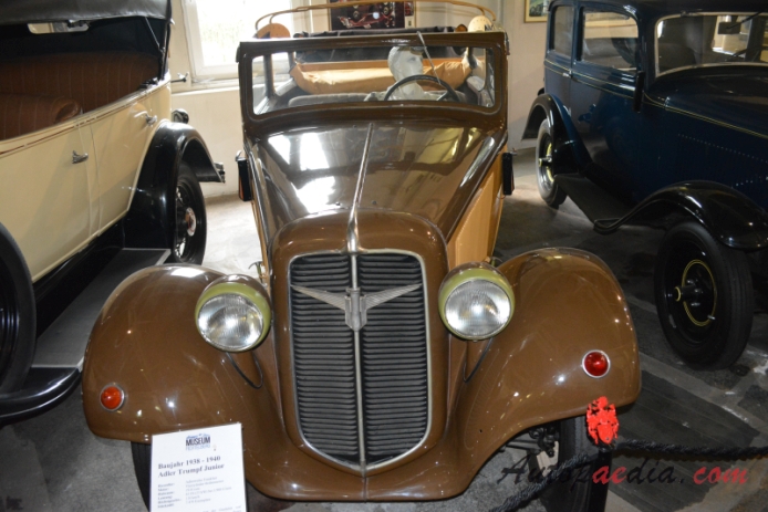 Adler Trumpf Junior 1934-1941 (1936-1941 1E cabrio-limousine 2d), front view