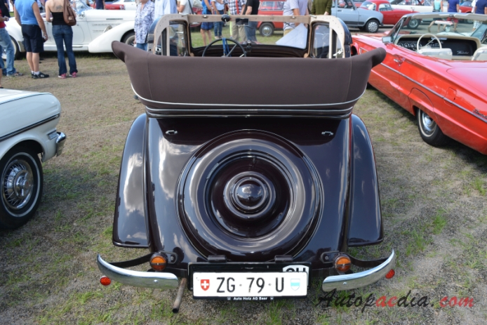 Adler Trumpf Junior 1934-1941 (1937 cabriolet 2d), tył