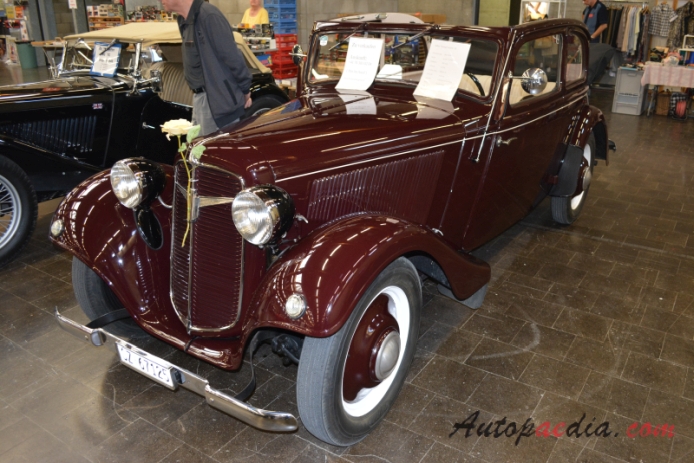 Adler Trumpf Junior 1934-1941 (1938 1E cabrio-limuzyna 2d), lewy przód