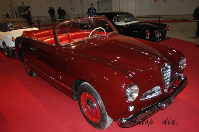 Alfa Romeo 1900 1950-1959 (1952 1900 L Stabilimenti Farina Victoria Cabriolet 2d), right front view