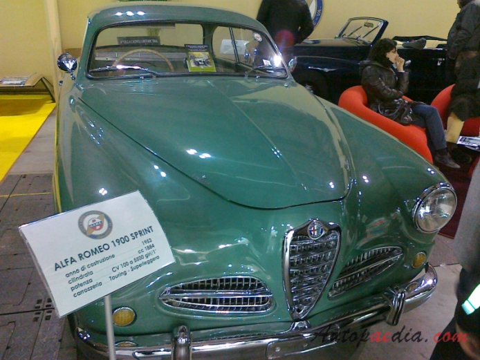 Alfa Romeo 1900 1950-1959 (1953 Sprint Touring Superleggera Coupé 2d), przód