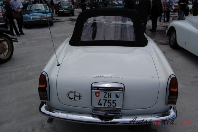 Alfa Romeo 2600 1961-1968 (Spider convertible), rear view