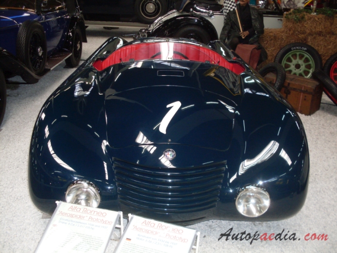 Alfa Romeo 6C 2300 1934-1939 (1937 Jankovits Aerodinamica prototype Spider 2d), front view