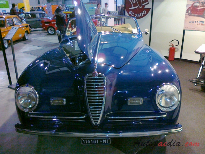 Alfa Romeo 6C 2500 1938-1952 (1947 SS Pininfarina cabriolet 2d), front view
