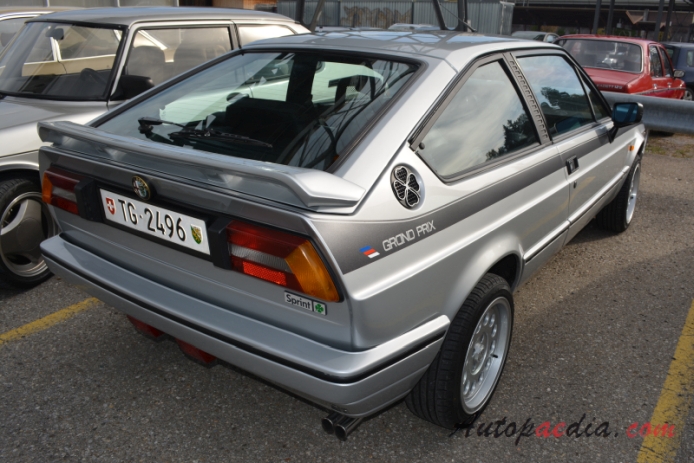 Alfa Romeo Sprint 1983-1989 (1986 Sprint 1.5 Quadrifoglio Grand Prix hatchback 2d), right rear view