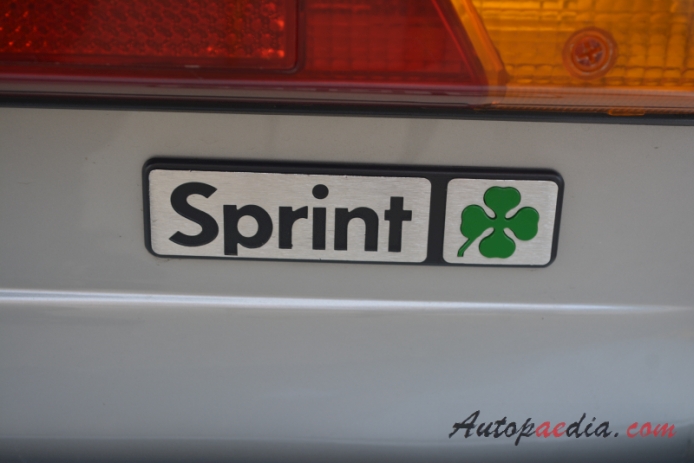 Alfa Romeo Sprint 1983-1989 (1986 Sprint 1.5 Quadrifoglio Grand Prix hatchback 2d), rear emblem  