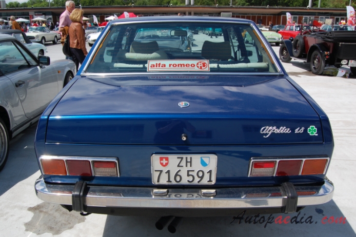Alfa Romeo Alfetta 1972-1984 (1975-1979 1.8L sedan 4d), rear view
