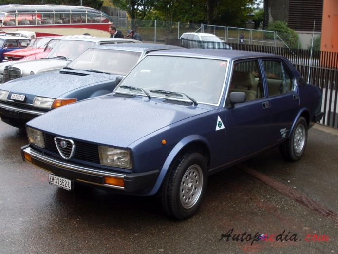 Alfa Romeo Alfetta 1972-1984 (1981-1982 Alfetta 2.0 sedan 4d), lewy przód