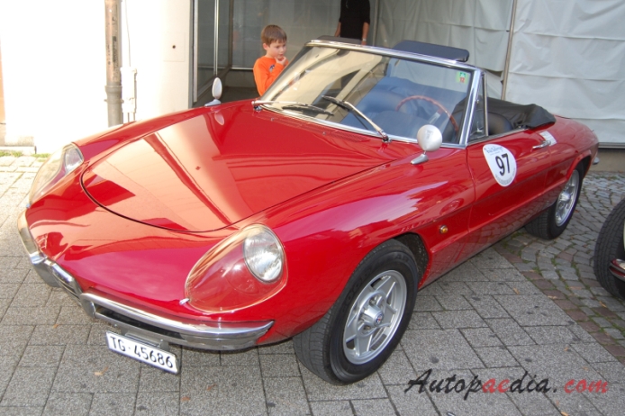 Alfa Romeo Gulia Spider Series 1 (Duetto) 1966-1969 (1966 1600), left front view