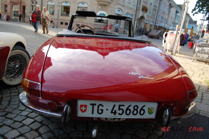 Alfa Romeo Gulia Spider Series 1 (Duetto) 1966-1969 (1966 1600), rear view
