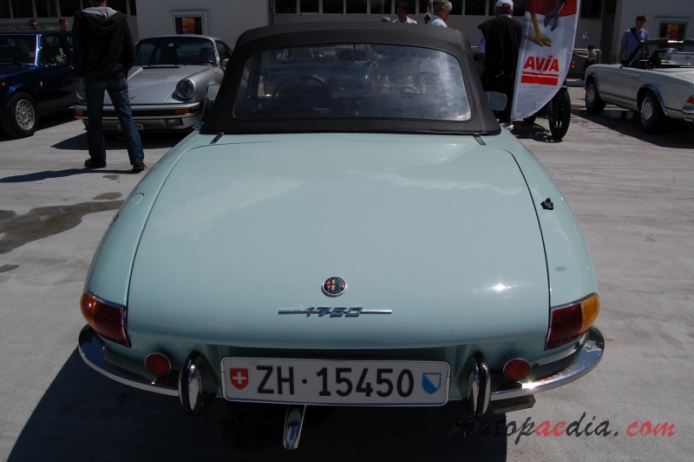 Alfa Romeo Gulia Spider Series 1 (Duetto) 1966-1969 (1967-1969 1750 Veloce), rear view