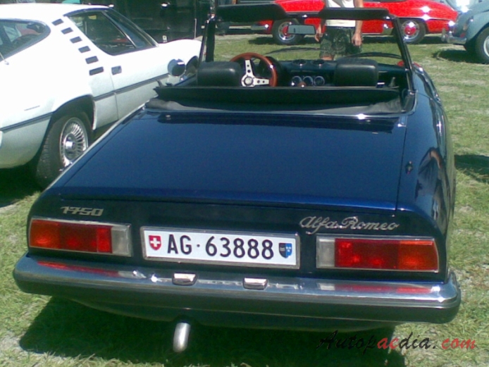 Alfa Romeo Gulia Spider Series 2 (Coda Tronca) 1970-1983 (1750 Veloce), rear view