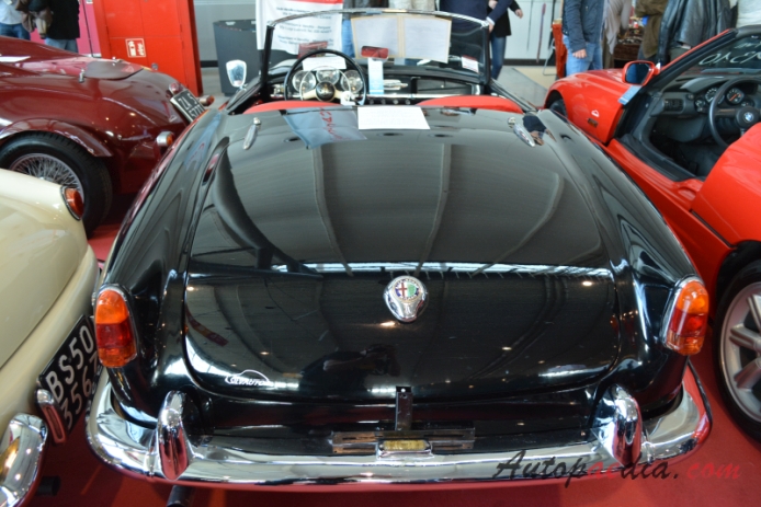 Alfa Romeo Giulietta Spider 1955-1964 (1956 1300 Spider Veloce 750F Passo Corto), rear view