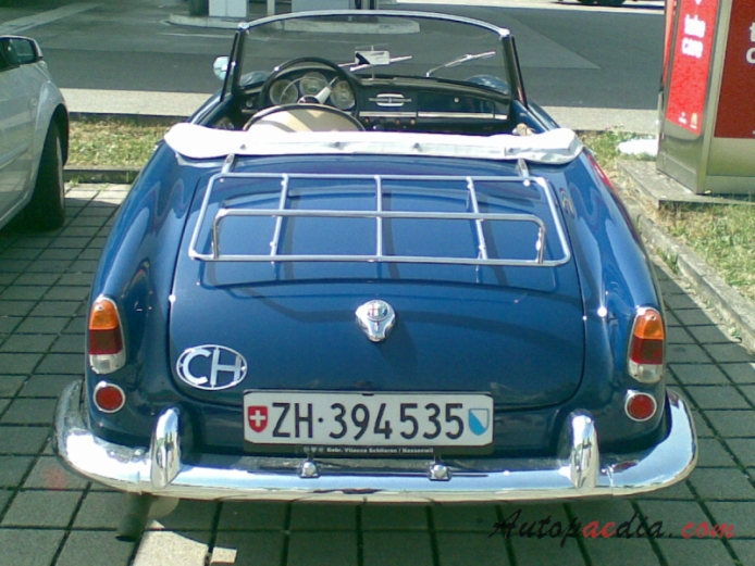 Alfa Romeo Giulietta Spider 1955-1964 (1959-1962 3. series), tył