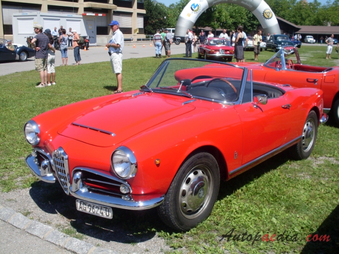 Alfa Romeo Giulietta Spider 1955-1964 (1962-1964 Giulia 1600), left front view