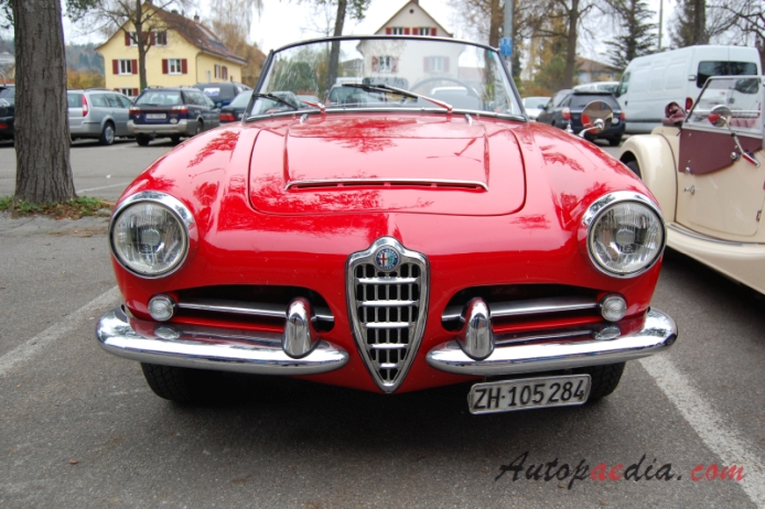 Alfa Romeo Giulietta Spider 1955-1964 (1962-1964 Giulia 1600), front view