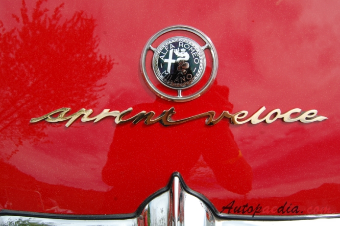 Alfa Romeo Giulietta Sprint 1954-1966 (1957 Sprint Veloce S1), emblemat tył 