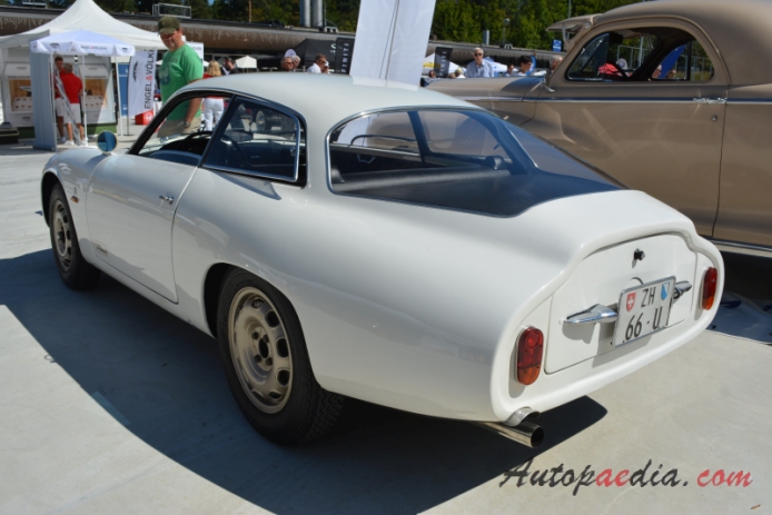 Alfa Romeo Giulietta Sprint 1954-1966 (1959-1962 SZ Sprint Zagato Coda Tronca),  left rear view