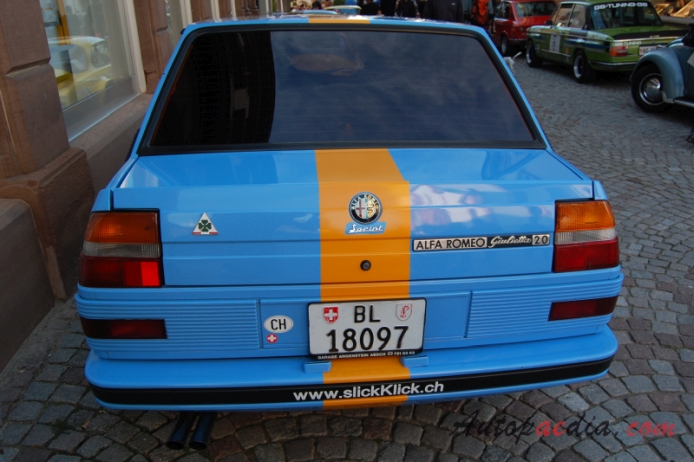Alfa Romeo Giulietta (nuova) 1977-1985 (1983-1985 3. series Rally Sprint sedan 4d), tył