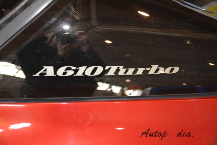 Alpine A610 1991-1995 (Alpine A 610 Turbo Coupé 2d, unoriginal headlights), side emblem 