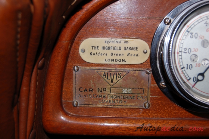 Alvis 12/50 1923-1933 (convertible 2d), detal 
