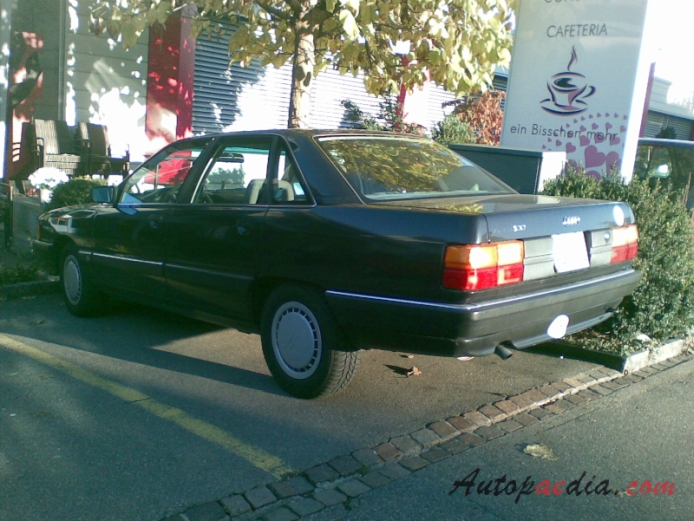 Audi 100 C3 1982-1991 (1991 sedan 4d),  left rear view