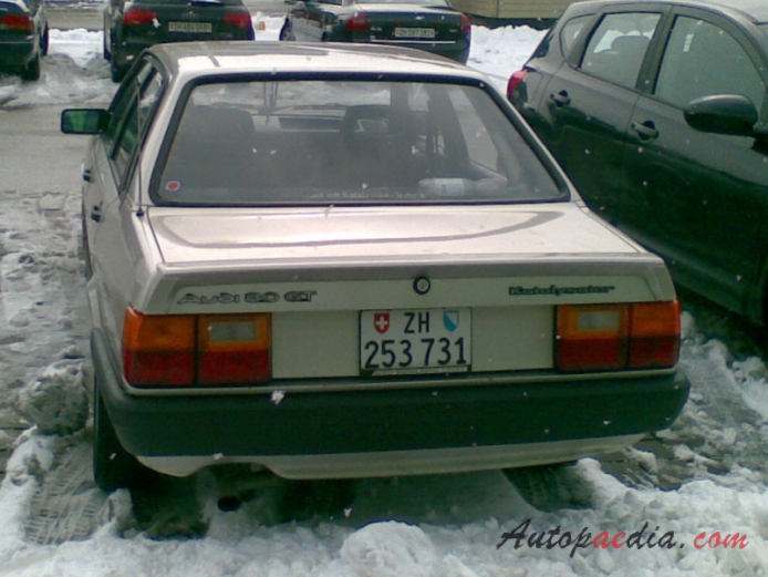 Audi 80 B2 1978-1986 (1984-1986 Audi 80 GT sedan 4d), rear view