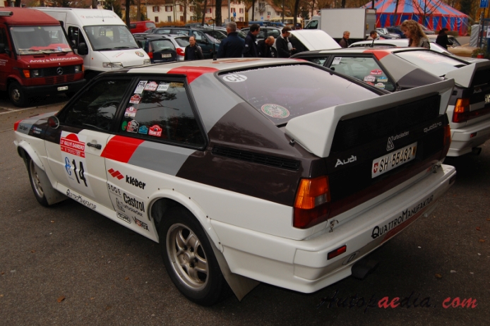 Audi Quattro 1980-1991 (1983 Quattro Rallye Gr. 4 replica),  left rear view