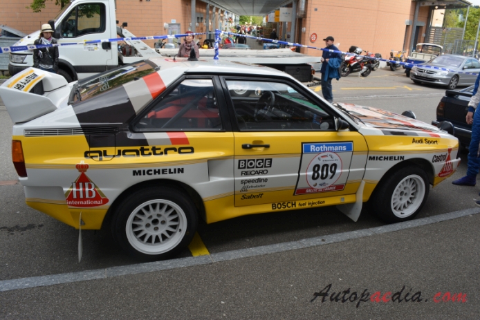 Audi Quattro 1980-1991 (1985 Sport Quattro replika), prawy bok