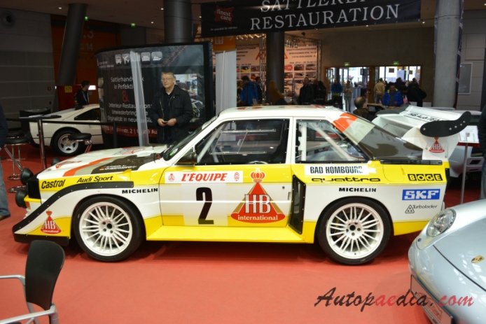Audi Quattro 1980-1991 (1986 Sport Quattro S1 Group B), left side view