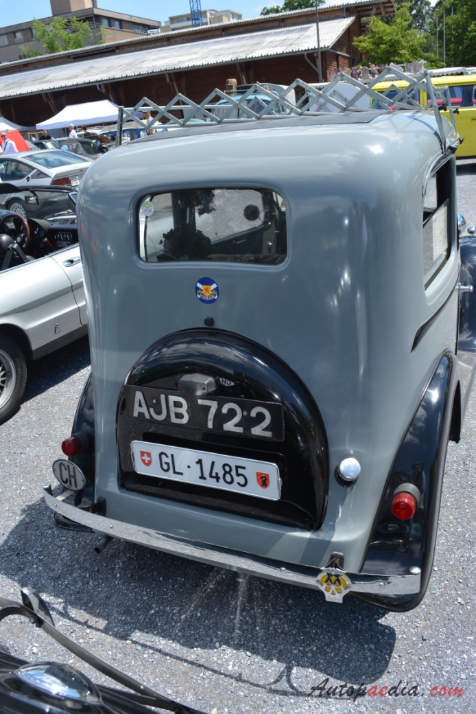 Austin Seven 1922-1939 (1937 saloon 2d), rear view