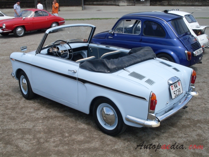 Autobianchi Bianchina 1957-1969 (1960-1969/cabriolet),  left rear view