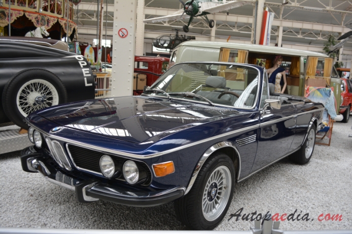 BMW E9 1968-1975 (1972 3.0 CS cabriolet 2d), left front view