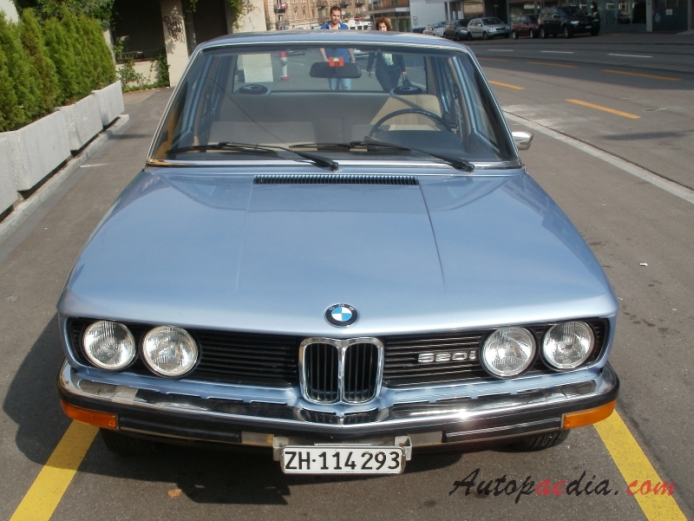 BMW E12 (1st generation Series 5) 1972-1981 (1972-1976 520i sedan 4d), front view