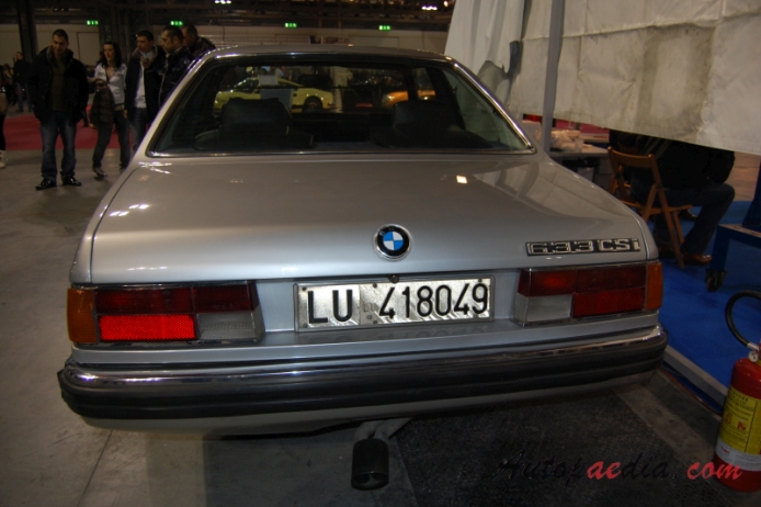 BMW E24 (1st generation Series 6) 1976-1989 (1976 633 CSI), rear view