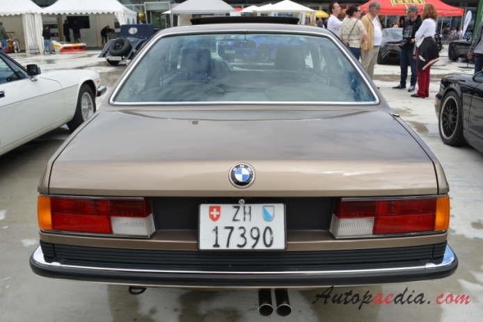 BMW E24 (1st generation Series 6) 1976-1989 (1982-1987 Coupé 2d), rear view
