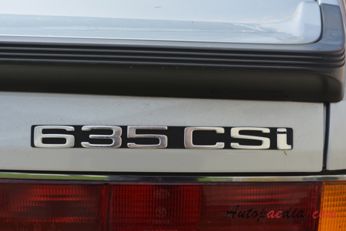 BMW E24 (1st generation Series 6) 1976-1989 (1983 635 CSI), rear emblem  