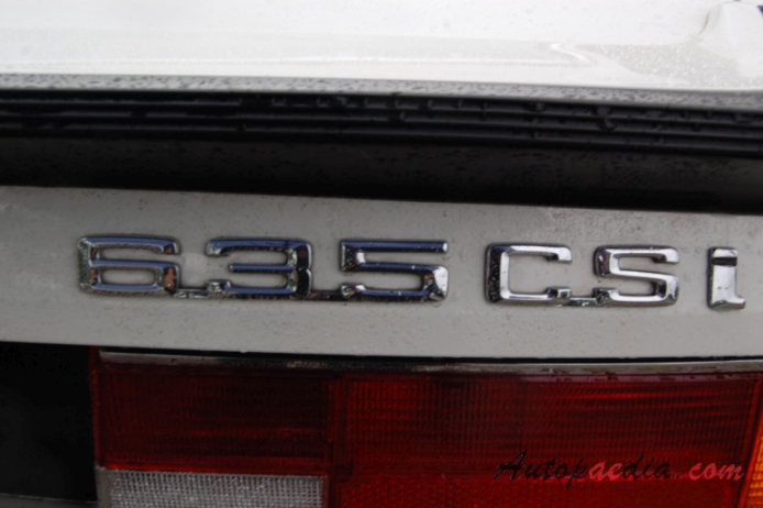 BMW E24 (1st generation Series 6) 1976-1989 (1987-1989 635 CSi Coupé 2d), rear emblem  