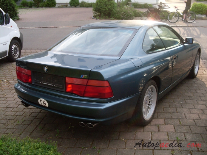 BMW E31 (Series 8) 1989-1999 (1994 840Ci), right rear view
