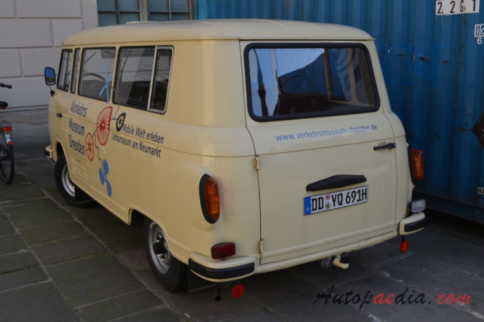 Barkas B 1000 1961-1991 (1976 KB van), right rear view